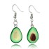 2018 new cute fruit jewelry necklace avocado heart-shaped three-dimensional soft ceramic pendant earrings