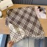 2024 new fashionable and versatile plaid autumn and winter double-sided imitation cashmere scarf, winter high-end warm shawl for women