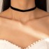 European and American style retro Gothic style short velvet snake necklace black trendy necklace collarbone chain