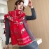 Winter imitation cashmere scarf for women, new European and American versatile fashion jacquard scarf, new cold resistant and warm with velvet shawl