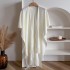 Fresh air-conditioned room versatile 2024 classic thin shawl women's hollow tassel fashion outfit cheongsam white cape