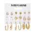 European and American Cross border Retro Love Butterfly Earring Set 9-piece Creative Serpentine Sword Mushroom Ear Buckle Wholesale