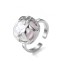 French style personality, high-end niche design, Ins cool trend, cool woman, simple moonstone index finger opening ring