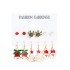 Christmas Series Snowflake Bell Earnail Combination Set Cross border Cartoon Drip Oil Elk Old Man Christmas Earrings