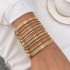 European and American internet celebrity style, exaggerated personality, large-area smooth surface bracelet, Bohemian style multi-layer alloy bracelet, women's bracelet