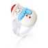 Christmas personalized cute cartoon ring Santa Claus reindeer snowman resin ring versatile accessories wholesale for women