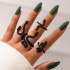 Amazon Cross border Personalized Retro Snake Animal Ring with Multiple Snake Shaped Four Piece Ring Set Jewelry for Women