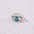 European and American cross-border jewelry fashion retro turquoise ring personalized ethnic style oval cross geometric ring