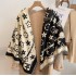 2022 autumn and winter new imitation cashmere scarf women's five pointed star pattern European and American style versatile thick warm and cold resistant shawl