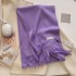 Korean autumn and winter new classic solid color wool women's warm scarf fashionable and high-end scarf for couples