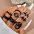 Cross border personalized creative leaves, butterfly hearts, black spray painted spiral rings, joint rings, and ten piece set of rings from Europe and America