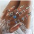 European and American Cross border New Foreign Trade Retro Ring Set Water Drop Geometry Women's Joint Tail Ring RMC-FBA-250