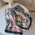 College style cartoon cat double-sided imitation cashmere thick warm scarf, versatile in winter, sweet and cute, high-end shawl