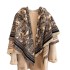 Autumn and winter new wool and cashmere warm and thick tassel scarf, high-end imitation cashmere square scarf, women's zoo shawl