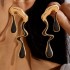 European and American cross-border fashion multi-color alloy drip oil irregular earrings, niche personality liquid design, sweet and cool earrings