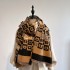 Autumn and winter new letter imitation cashmere scarf female internet celebrity Korean version warm scarf versatile shawl checkerboard scarf