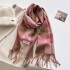 Double sided contrasting plaid scarf for women in autumn and winter, new British style large plaid versatile plaid shawl, student scarf for women