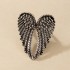 Amazon Cross border New Accessories Retro Punk Hip Hop Style Single Silver Wing Ring for Men and Women