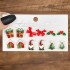 Christmas series snowflake bell earring combination set, foreign trade hot selling cartoon drip oil cane, elderly earring, female