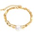 Retro pearl studded irregular punk style bracelet in the Korean jewelry world, Korean version simple multi-layer bracelet set