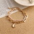 Retro pearl studded irregular punk style bracelet in the Korean jewelry world, Korean version simple multi-layer bracelet set