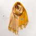 Autumn and Winter New Solid Color Cashmere Scarf for Women, Thickened and Warm, Double sided Two tone Tassel Shawl Neck Wholesale