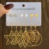 Fashionable commuting large circle earrings with heart-shaped earrings, simple geometric coils, metal card earrings set