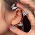 Cross border super sparkling diamond inlaid butterfly ear hooks without ear holes, ear clips for women, one-piece fairy like feeling, wholesale of versatile earrings from Japan and South Korea