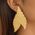 New European and American Creative Alloy Double Butterfly Earrings Vintage Gold Exaggerated Size Butterfly Earrings Earrings Female Earrings