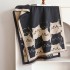 2024 New Cute Cat Versatile Color blocked Cartoon Autumn and Winter Long Edition Thickened Warm Imitation Cashmere shawl for Women