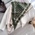 2024 autumn and winter new imitation cashmere triangular scarf with five pointed star print small fresh double-sided warm scarf draped