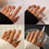 European and American cross-border simple single line adjustable ring with hip-hop style geometric irregular opening bow ring