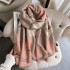 400g thick celebrity style imitation cashmere warm scarf for women with high-end feel, office air conditioning shawl for women wholesale