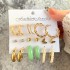 European and American Cross border Retro Love Butterfly Earring Set 9-piece Creative Serpentine Sword Mushroom Ear Buckle Wholesale