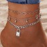 Cross border Beach Metal Pineapple Pearl Foot Chain Set Retro Multi layer Pendant Foot Chain Girl's High end Foot Decoration