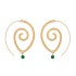 Wish AliExpress New Product: Leaf Spiral Personalized Rotating Roman Earrings, Leaf Earnail Accessories for Women