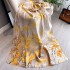 Spring/Summer New Silk Scarf Long Fashion Travel Shawl Flower Lijing Forged Neck Mom's Versatile Scarf for Women