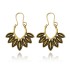 Amazon's new foreign trade bohemian style metal retro earrings with carved hollow earrings and earrings pendants