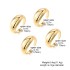 European and American Cross border Geometric UV Electroplating ccb Material Elliptical Ring 4-piece Set Irregular Smooth Open Ring Set