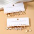 European and American cross-border popular love earrings pearl women's earrings creative French retro gold ear ring set