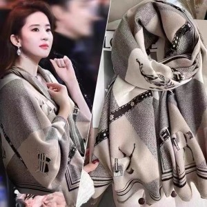 Scarf women's autumn and winter Korean version versatile imitation cashmere winter scarf, long and thick shawl, internet famous scarf women's autumn and winter