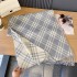 2024 new fashionable and versatile plaid autumn and winter double-sided imitation cashmere scarf, winter high-end warm shawl for women