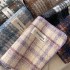 2024 New Korean version Lock Edge Grid Circle Scarf Simple and Versatile Autumn and Winter Women's Thick Warm Knitted Neck