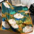 Silk scarf and square scarf with a high-end feel, 90cm small square scarf, professional scarf, simulated silk scarf, elegant printed scarf for women in spring and summer