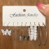 Cross border Pearl Inlaid Women's Card Earrings Creative French Retro Gold Earring Set 6-piece Set