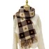 Love grid imitation cashmere versatile carriage scarf, women's thick tassel warm air conditioning shawl scarf, in stock live broadcast