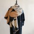 European and American style autumn and winter new scarf, women's fashion versatile scarf, imitation cashmere, thickened warm and cold resistant double-sided shawl