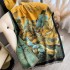 Autumn and winter new double-sided color oil painting series imitation cashmere thick warm scarf, air-conditioned room neck protection shawl for external use