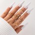 AliExpress new light luxury simple cross inlaid diamond multi piece ring set, personalized heart hollow out ten piece ring set