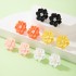 New Korean minimalist and versatile exaggerated camellia earrings with a fresh and three-dimensional white flower pearl earrings